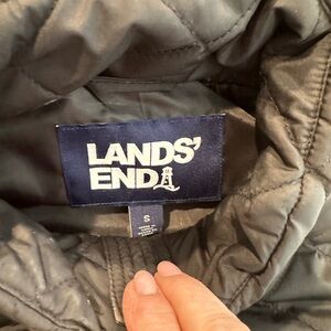 Lands' End black Quilted vest Outerwear